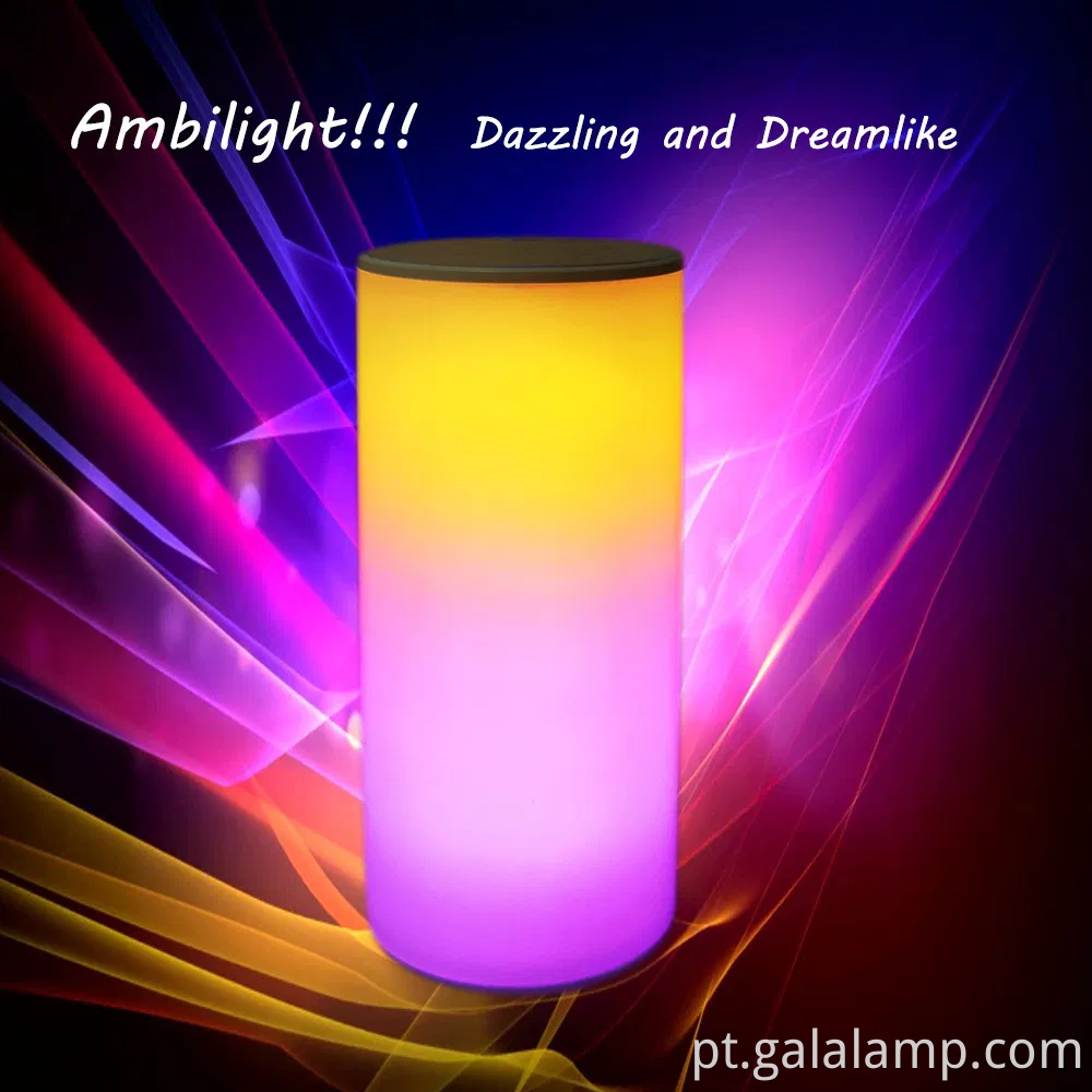 Lâmpada noturna de toque mágico colorido para ambiente de quarto